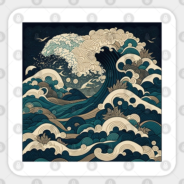 great wave of foam Sticker by Micapox